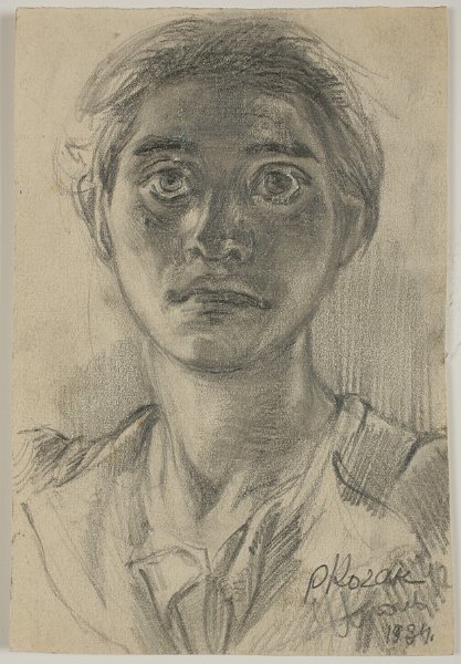 Portrait of a young girl 1934 pencil 14.3x9.6 collection of the Tel-Aviv Museum of Art